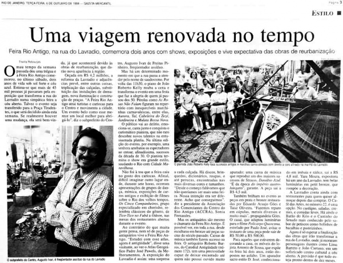 Jornal Gazeta Mercantil Feira Rio Antigo